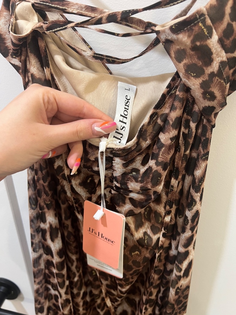 Maxi Leopard Print Dress (Size L) - Picture 9 of 10